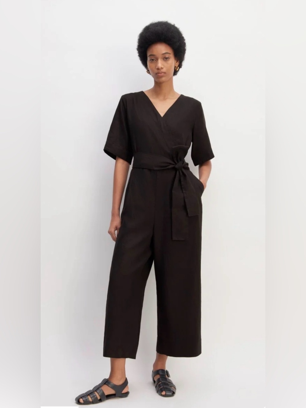 Everlane Wrap Linen Jumpsuit